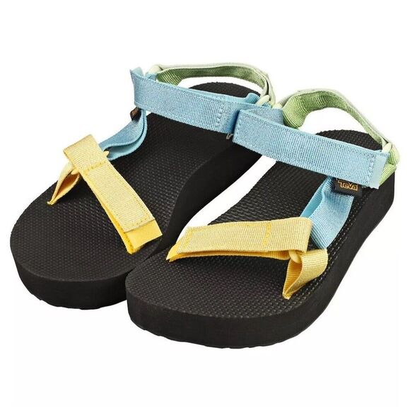 Teva Midform Universal Women's Metallic Blue Multi Casual Lifestyle Sandals - Picture 1 of 13